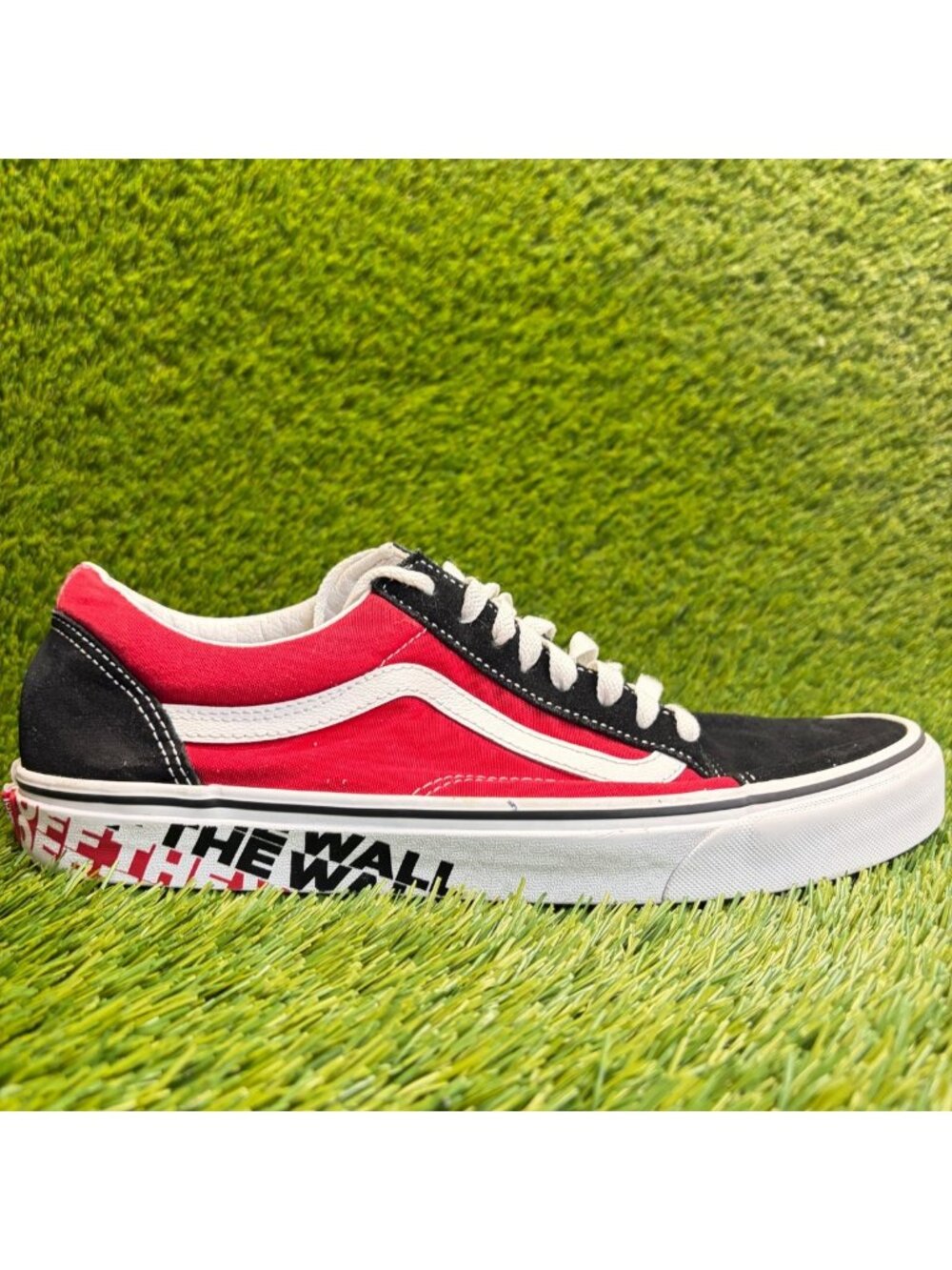 Vans Old Skool OTW Sidewall Mens Size 11.5 Black Red Athletic Shoes Sneakers